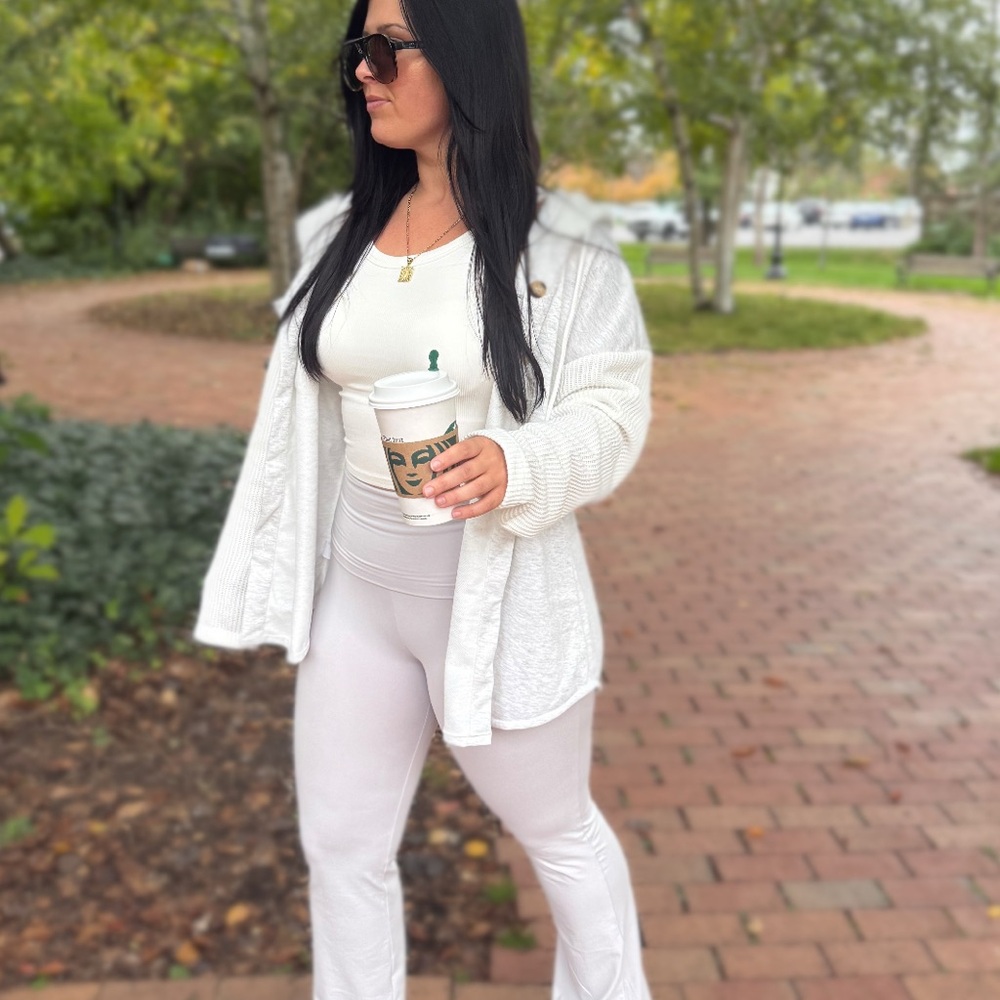 White/grey button jacket Taylor Marie’s Boutique
